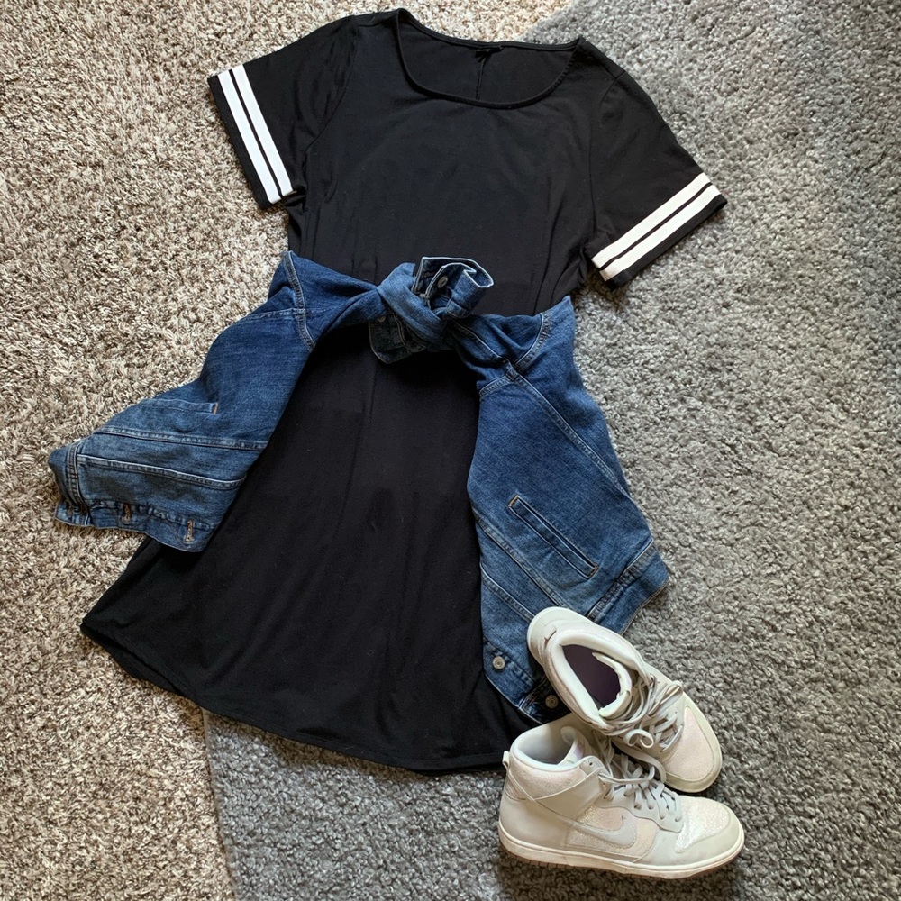 Torrid Sporty Black T-Shirt Dress
